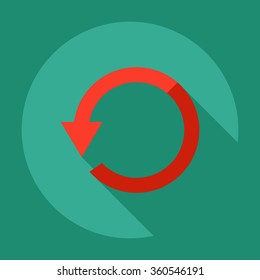 Flat modern design with shadow Icon  arrow