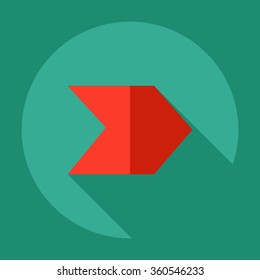 Flat modern design with shadow Icon  arrow