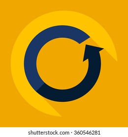 Flat modern design with shadow Icon  arrow
