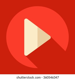 Flat modern design with shadow Icon  arrow