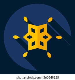 Flat modern design with shadow  Icon snowflake