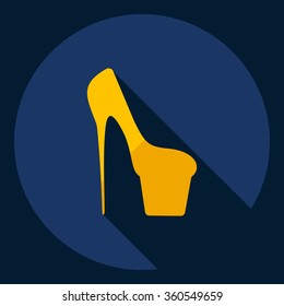 Flat modern design with shadow  Icon heel
