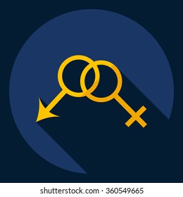 Flat modern design with shadow  Icon masculine feminine