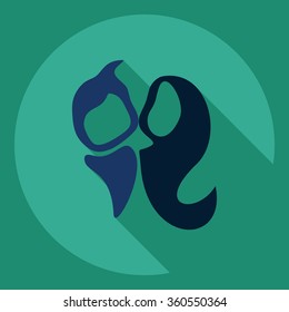 Flat modern design with shadow  Icon babies