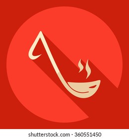 Flat modern design with shadow  Icon ladle
