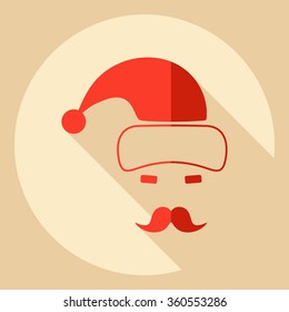 Flat modern design with shadow  Icon Christmas mask