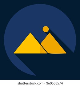 Flat modern design with shadow  Icon pyramids 