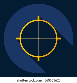 Flat modern design with shadow  Icon sight