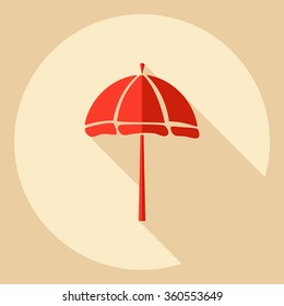 Flat modern design with shadow  Icon umbrella