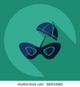 Flat modern design with shadow  Icon Sun glasses