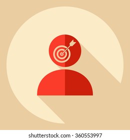 Flat modern design with shadow  Icon target