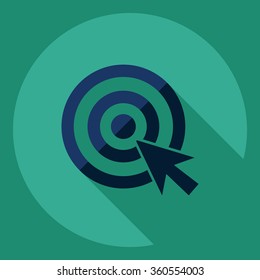 Flat modern design with shadow  Icon target