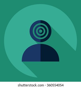 Flat modern design with shadow  Icon target