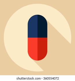 Flat modern design with shadow  Icon pills