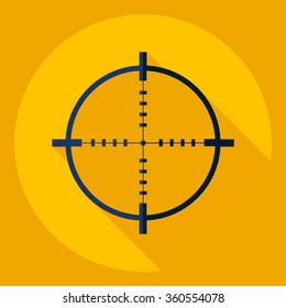 Flat modern design with shadow  Icon sight