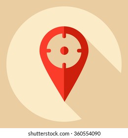 Flat modern design with shadow  Icon aimer