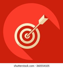 Flat modern design with shadow  Icon target