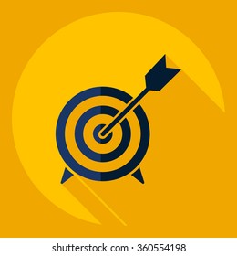 Flat modern design with shadow  Icon target