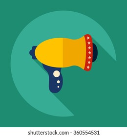 Flat modern design with shadow Icon a megaphone