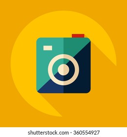 Flat modern design with shadow Icon camera