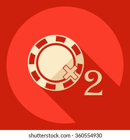 Flat modern design with shadow  Icon chips