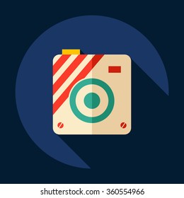 Flat modern design with shadow Icon camera