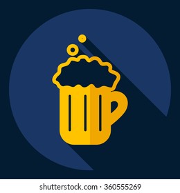 Flat modern design with shadow  Icon beer