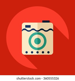 Flat modern design with shadow Icon camera