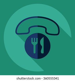Flat modern design with shadow  Icon food delivery