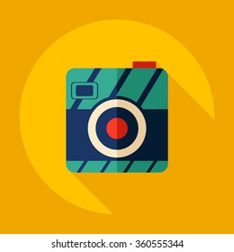 Flat modern design with shadow Icon camera