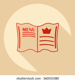 Flat modern design with shadow  Icon menu
