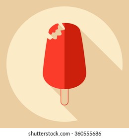 Flat modern design with shadow  Icon ice cream