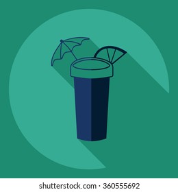 Flat modern design with shadow  Icon lemonade