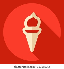 Flat modern design with shadow  Icon ice cream