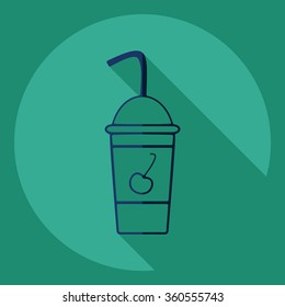 Flat modern design with shadow  Icon lemonade
