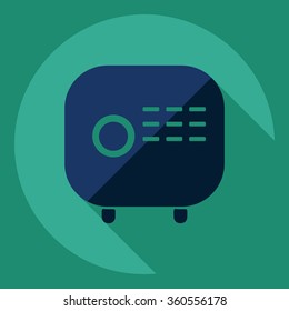 Flat modern design with shadow  Icon radio