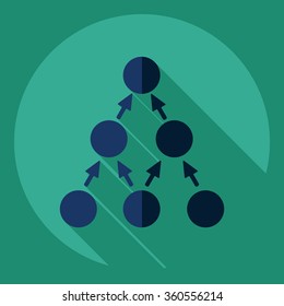 Flat modern design with shadow  Icon career