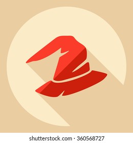 Flat modern design with shadow  Icon witch