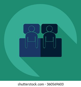 Flat modern design with shadow  Icon couple