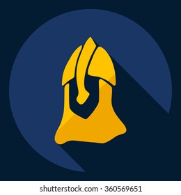 Flat modern design with shadow  Icon Helm knight