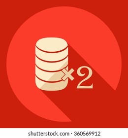 Flat modern design with shadow  Icon chips