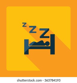 Flat modern design with shadow  Icon  healthy sleep