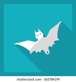 Flat modern design with shadow  Icon Vampire bat 