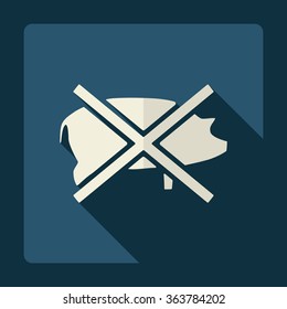 Flat modern design with shadow  Icon vegetarianism
