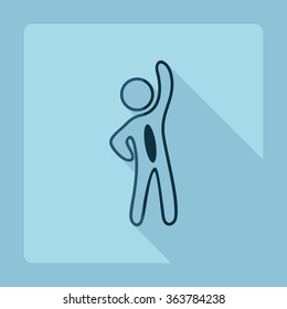 Flat modern design with shadow  Icon physical jerks
