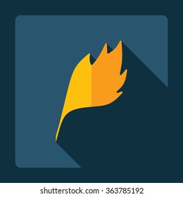 Flat modern design with shadow Icon  flower