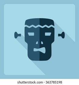 Flat modern design with shadow  Icon Frankenstein