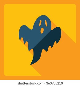 Flat modern design with shadow  Icon ghost
