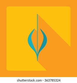 Flat modern design with shadow Icon  flower