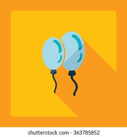 Flat modern design with shadow Icon  balloons